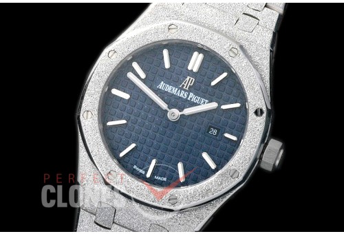 AP67653-153 Royal Oak Frosted 33mm Quartz SS/SS Blue Jap Quartz 