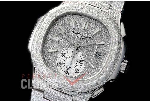 0 0 PP00097 5980 Bling Nautilis Chrono SS/DIAM/SS DIAM A-7750