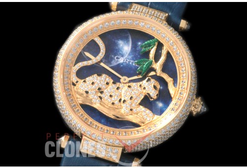 0 CARPT-107 Panthere De Cartier Night Champagne Gold Japanese Quartz