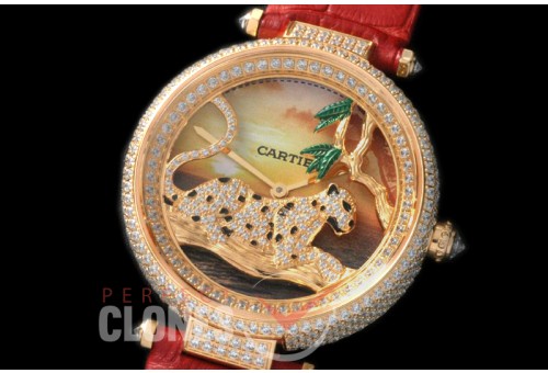 0 CARPT-102 Panthere De Cartier Day Champagne Gold Japanese Quartz
