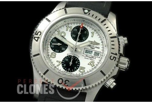BLSF00021R Superocean Steelfish Chrono SS/RU White A-7750