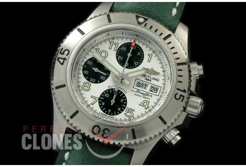 BLSF00021L Superocean Steelfish Chrono SS/LE White A-7750
