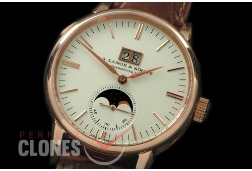 0 AL-SAX-106 Saxonia Big Date/Moon Phase RG/LE White Asian Seagull 