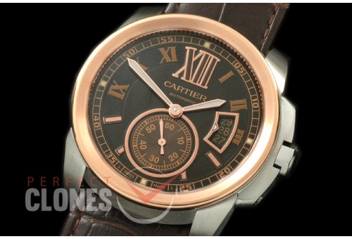 CARCC00028L Calibre de Cartier SS/RG/LE Brown Miyota 8205