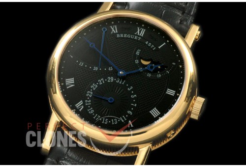 BR00065 Calender/Moonphase Power Reserve YG/LE Black Seagull ST17