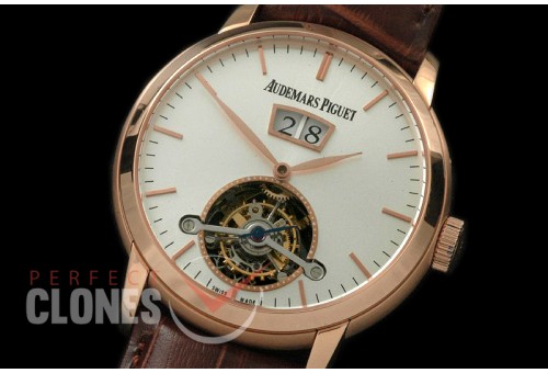APJAT10006 Jules Audemars 26559 Big Date Tourbillon RG/LE White Bridged Tourbillon