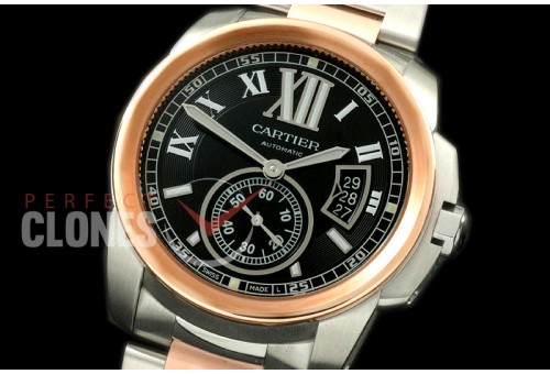 CARCC00027S Calibre de Cartier SS/RG Black Miyota 8205
