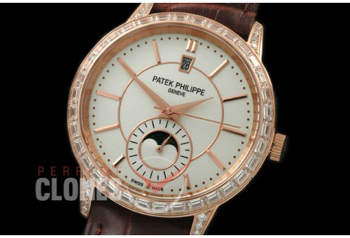 PP00696D Classic Moonphase Automatic RG/LE White Miyota 9100