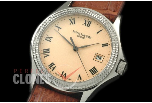 PP00903 5117 Calatrava SS/LE Rose Gold Roman Miyota 9015/Mod to Calibre 324
