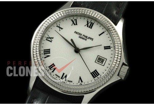 PP00901 5117 Calatrava SS/LE White Roman Miyota 9015/Mod to Calibre 324