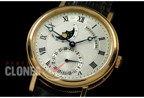 BR00027 Calender/Moonphase RG/LE Silver Miyota 9015 Mod to Calibre 5165R