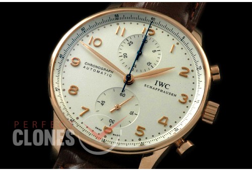 IWPG00061 ZF 3714 Portugese Chrono RG/LE White A-7750