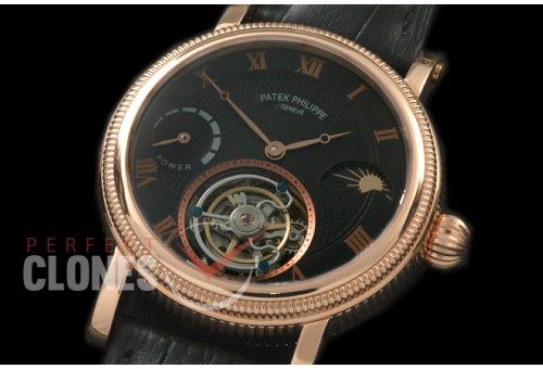 PP-CTM-078 Classic Tourbillon Moonphase/PR RG/LE Black Roman Flying Tourbillon