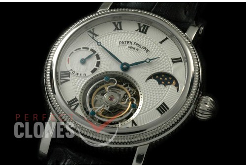 PP-CTM-071 Classic Tourbillon Moonphase/PR SS/LE White Roman Flying Tourbillon