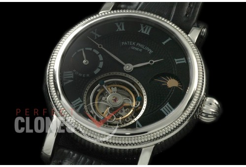 PP-CTM-072 Classic Tourbillon Moonphase/PR SS/LE Black Roman Flying Tourbillon