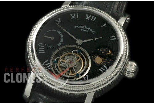 PP-CTM-062 Classic Tourbillon Sun-Moon phase/PR SS/LE Black Funky Roman Flying Tourbillon