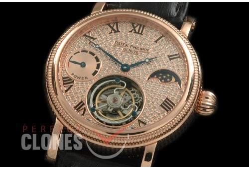 PP-CTM-092F Classic Tourbillon Moonphase/PR RG/LE Diam Roman Flying 