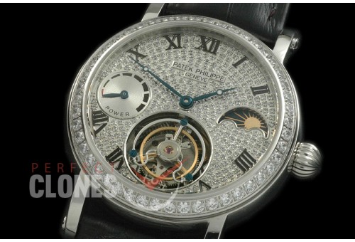 PP-CTM-091Z Classic Tourbillon Moonphase/PR SS/LE Diam Roman Flying Tourbillon