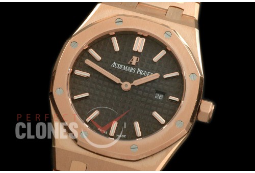 AP67651-122 Royal Oak 33mm Quartz RG/RG Black Swiss Eta Quartz 