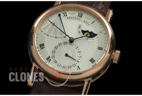 BR00014 Calender/Moonphase/Reserve RG/LE Silver Miyota 9015 Mod to Calibre 5165R