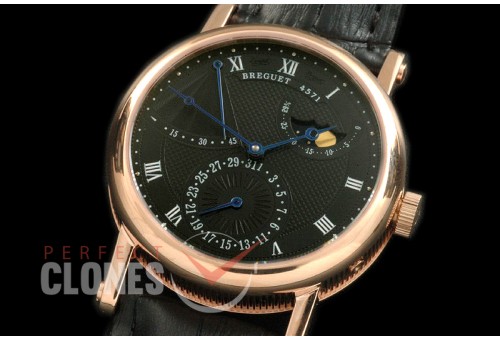 BR00015 Calender/Moonphase/Reserve RG/LE Black Miyota 9015 Mod to Calibre 5165R