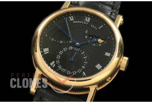 BR00018 Calender/Moonphase/Reserve YG/LE Black Miyota 9015 Mod to Calibre 5165R