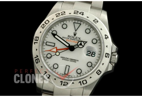 RLEX00010 216570 Explorer II SS/SS White A-2836 Mod to Calbre 3187