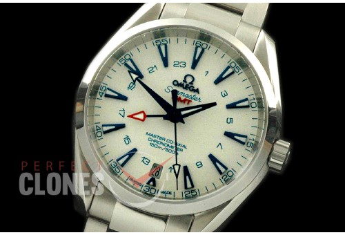 OMAT41-162S Aqua Terra GMT SS/SS White A-2836