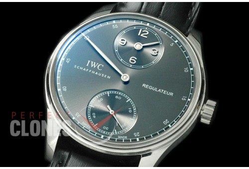 0 IWPR00105 Portugese Regulateur IW5444 SS/LE Grey A-6498 Modified Calibre Bridges