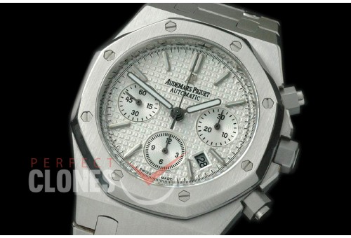 0AP00181 Royal Oak Chronograph SS/SS White Sticks A-7750