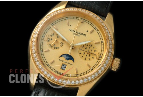 PPCA00138D Calender/Reserve Complications YG/LE Gold Sticks Miyota 9100