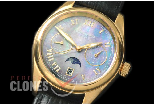 PPCA00119 Calender/Moonphase Complications YG/LE MOP Green Roman Miyota 9100