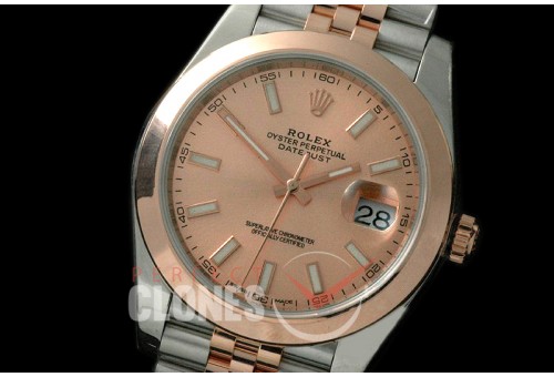 R41DJTR-163 NF 18K Wrapped 126301 Jubilee SS/RG Rose Gold Diam SS/YG SA 3235