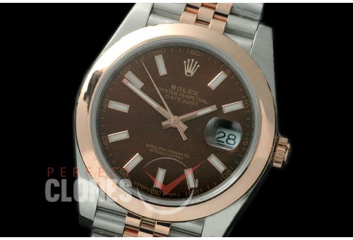 R41DJTR-154 NF 18K Wrapped 126301 Jubilee SS/RG Brown Sticks SS/YG SA 3235