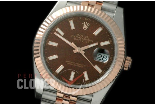 R41DJTR-104 NF 18K Wrapped 126331 Jubilee SS/RG Brown Sticks SS/YG SA 3235