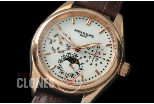 PPCA00111 Calender/Moonphase Complications RG/LE White Sticks Miyota 9100