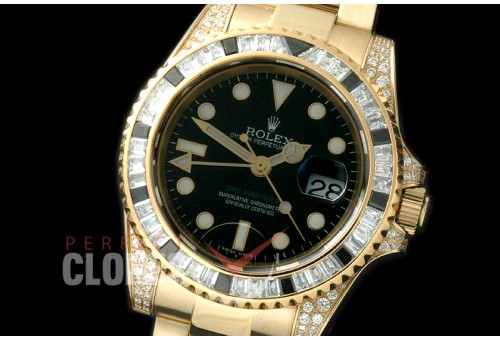 0 RLGF01011A 116718 GMT YG/Diam/YG Black A-2836 Mod to Cal 3186