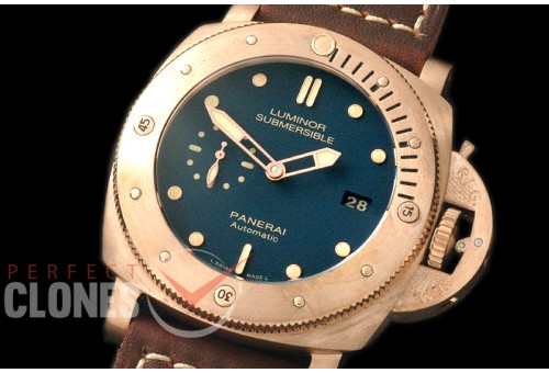 0 0 0 PN671T01 XF Pam 671 T Series Bronzo Luminor Submersible BR/LE Blue P9010