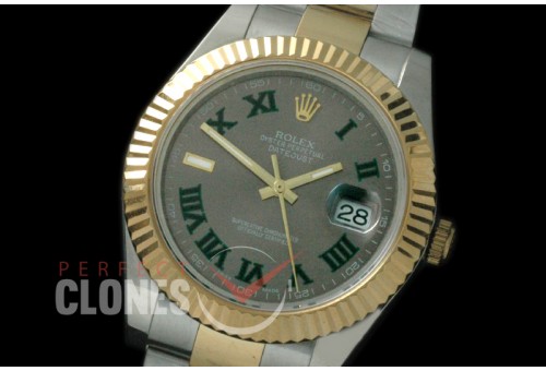 R41DJT-723 116333 SS/YG Fluted/Oyster Grey Roman SA 3136