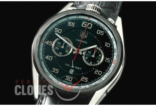 TG1887-701 Carrera 1887 Chronograph Bull Head SS/LE Black A-7750