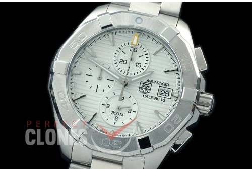 TGAQ00401 Aquaracer Calibre 16 SS/SS White OS 20 Qtz