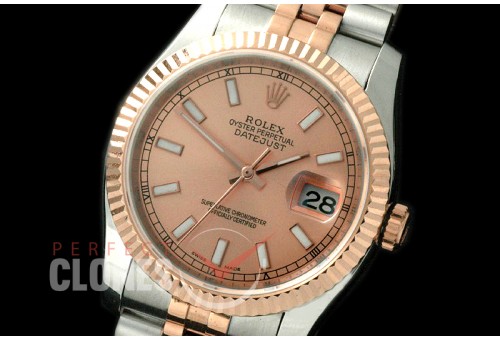 R36DJTR-706 116231 SS/RG Fluted/Jubilee Rose Gold Sticks SA 3135