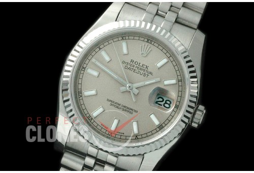 R36DJS-703 116234 SS/SS Fluted/Jubilee Light Grey Sticks SA 3135