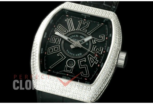 FMVG-107 Vanguard Automatic SS/LE/Diiam Black Miyota 9015