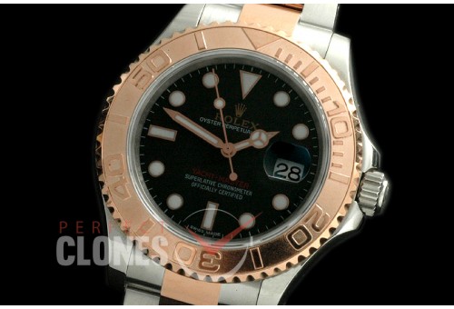 RYMENTR00019 BP 116621 Yachtmaster Men SS/RG Black SA 3135 - Special Offer 