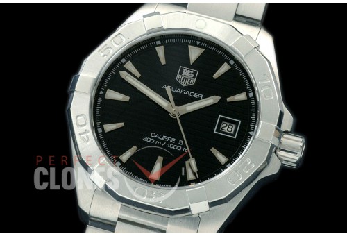 TGAQ00202 Aquaracer Calibre 5 SS/SS Black Asian Clone 2836
