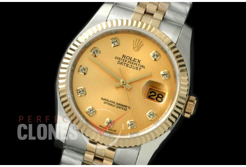 R36DJT-716 116233 SS/YG Fluted/Jubilee Gold Diamonds SA 3135