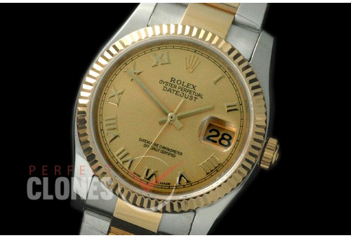 RL36DJ-18K-414 116233 Gold Roman TT SA 3135