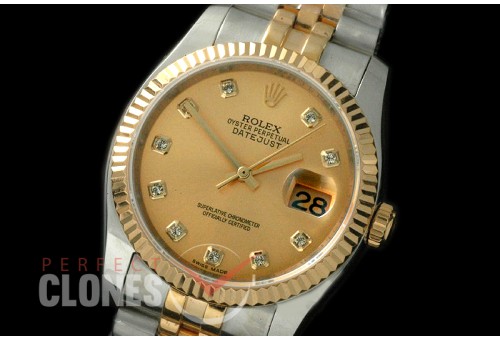 RL36DJ-18K-124 116233 Gold Diam TT SA 3135