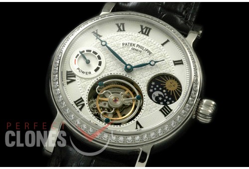 PP-CTM-101D Classic Tourbillon Moonphase/PR SS/LE White Fly Tourbillon 